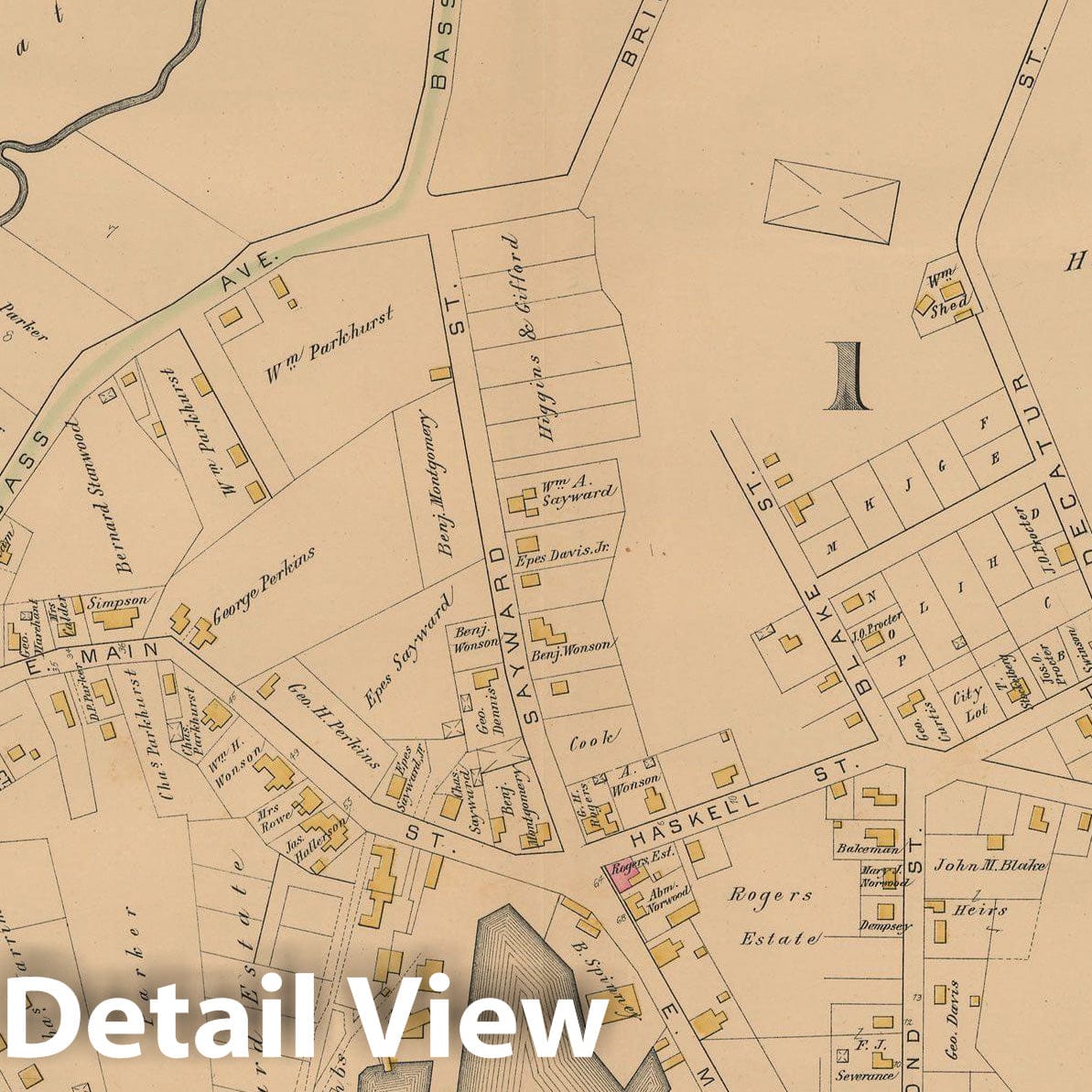 Historic Map : Atlas City of Gloucester and Town of Rockport, Gloucester 1884 Plate 005 , Vintage Wall Art