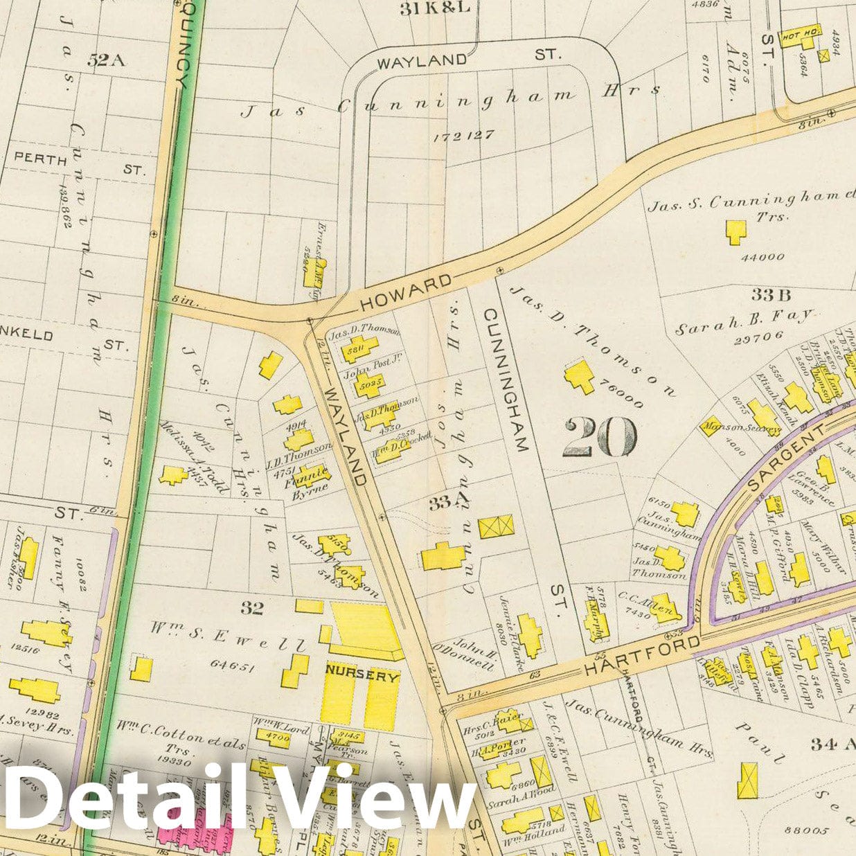 Historic Map : Atlas City of Boston, Vol. 5, Dorchester, Dorchester 1889 Plate 011 , Vintage Wall Art