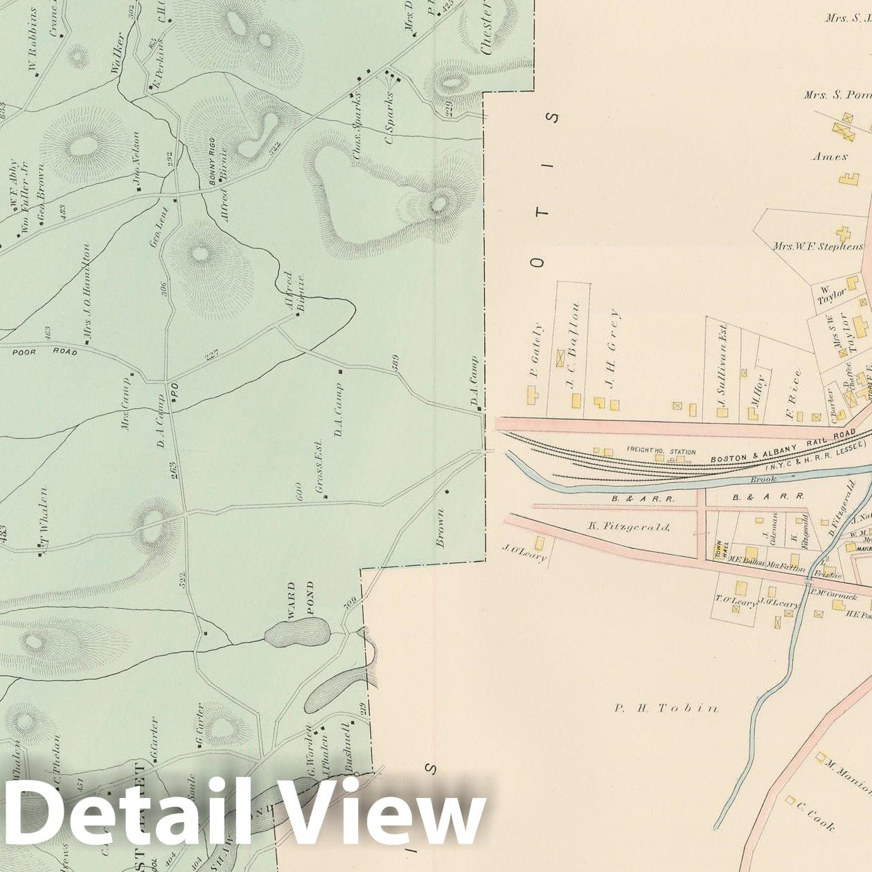 Historic Map : Atlas of Berkshire County Massachusetts, Becket 1904 Plate 031 , Vintage Wall Art