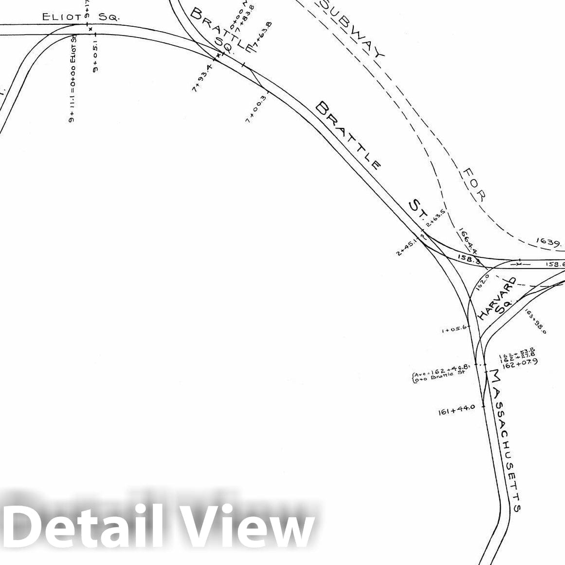 Historic Map : Boston Elevated Railway Track Plans, Cambridge 1899-1915 Plate 015 , Vintage Wall Art