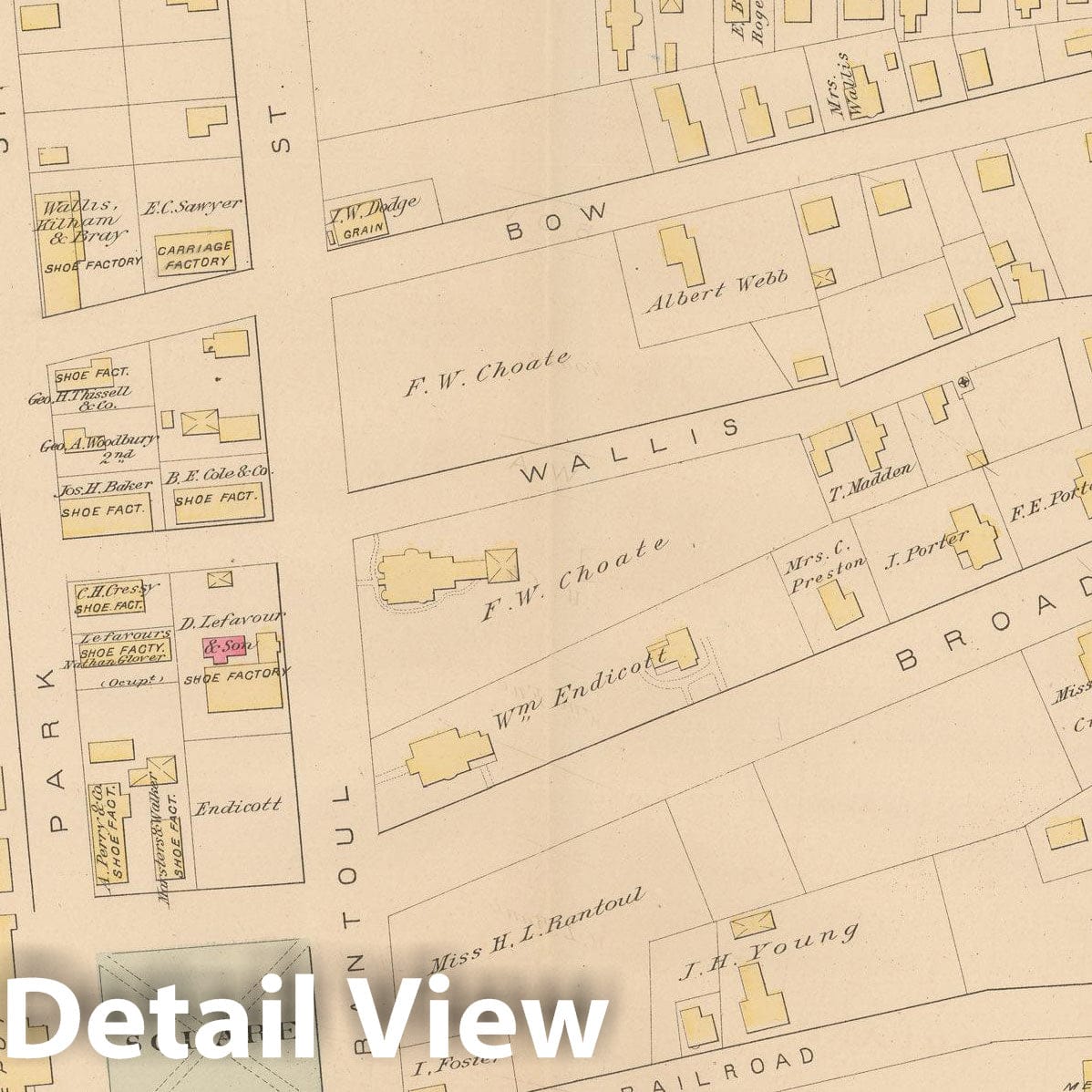 Historic Map : Atlas of Beverly, MA, Beverly 1880 Plate D , Vintage Wall Art