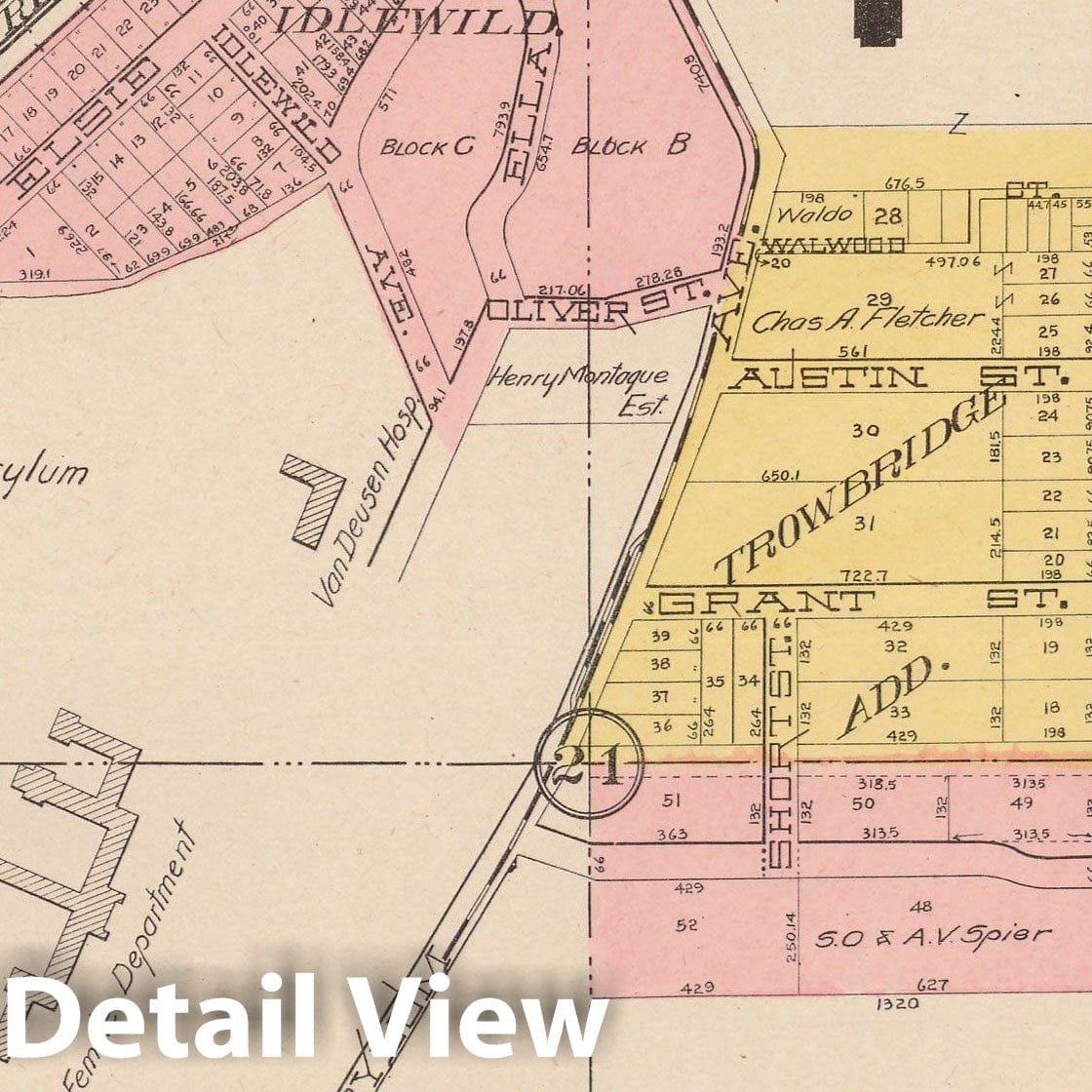 Historic Map : Kalamazoo 1910 , Standard Atlas of Kalamazoo County , v3, Vintage Wall Art