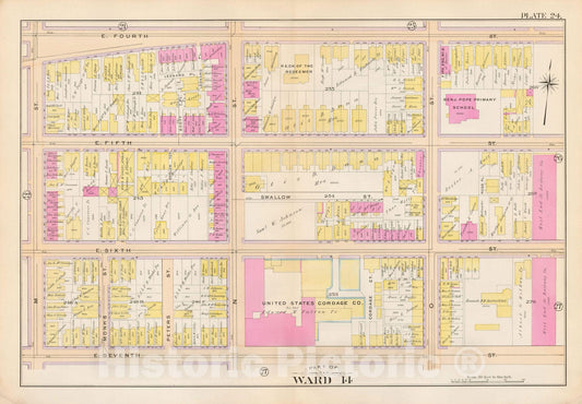 Historic Map : Atlas City of Boston, South Boston 1899 Plate 024 , Vintage Wall Art