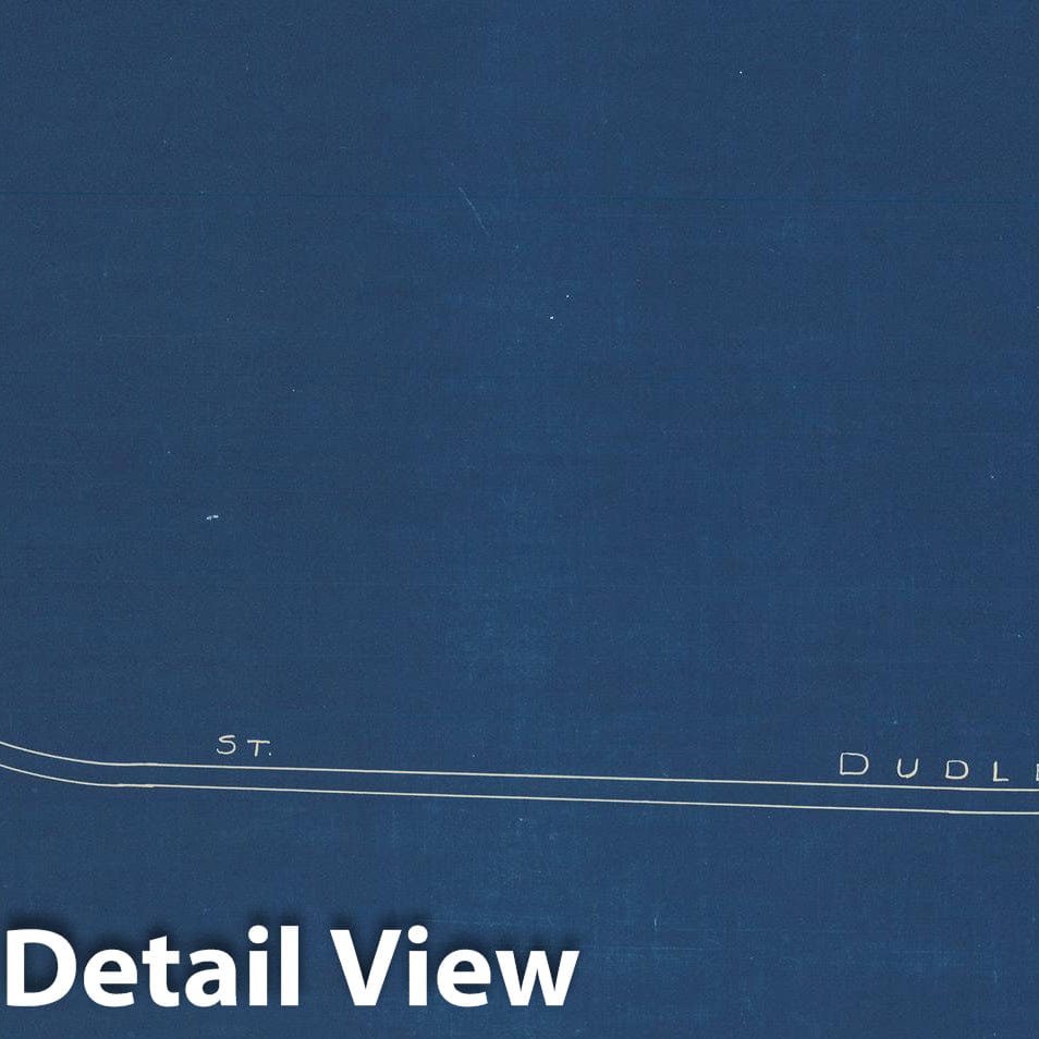Historic Map : Boston Elevated Railway Track Plans, Roxbury 1936 Plate 004 , Vintage Wall Art