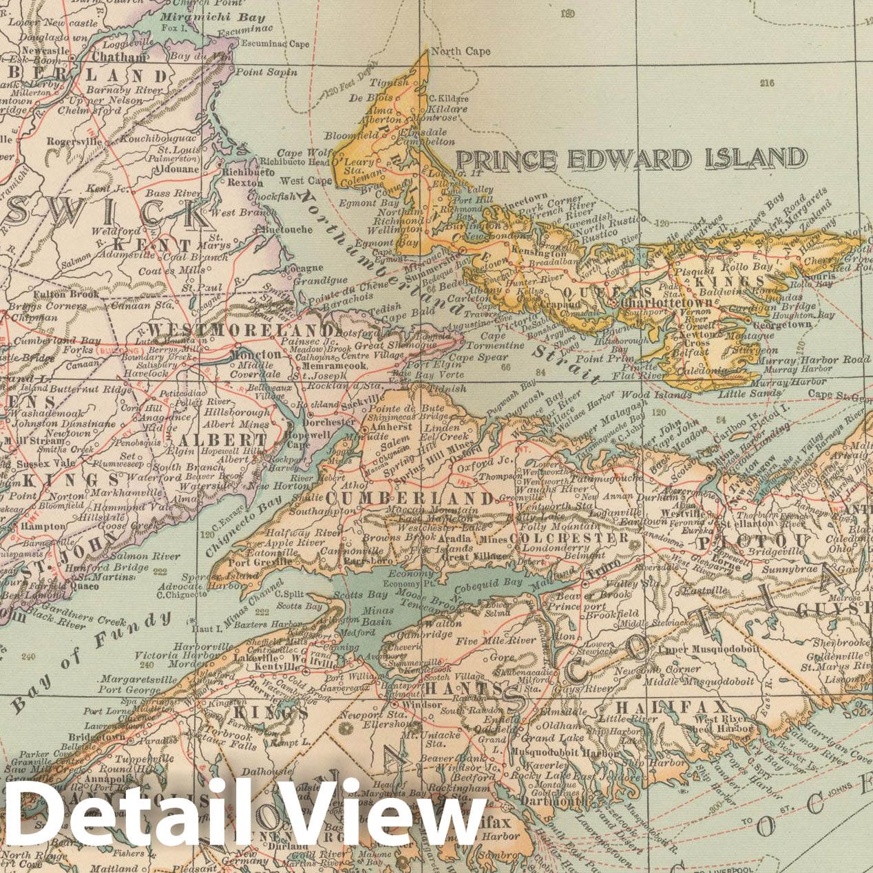 Historic Map : Canada 1914 , Century Atlas of the World, Vintage Wall Art