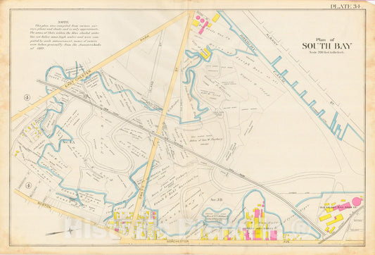 Historic Map : Atlas City of Boston, Vol. 5, Dorchester, Dorchester 1889 Plate 034 , Vintage Wall Art