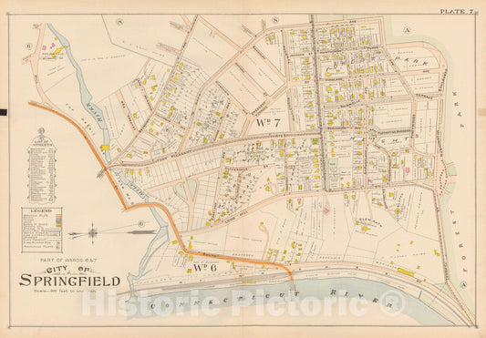 Historic Map : Atlas City of Springfield, Springfield 1899 Plate 007 , Vintage Wall Art