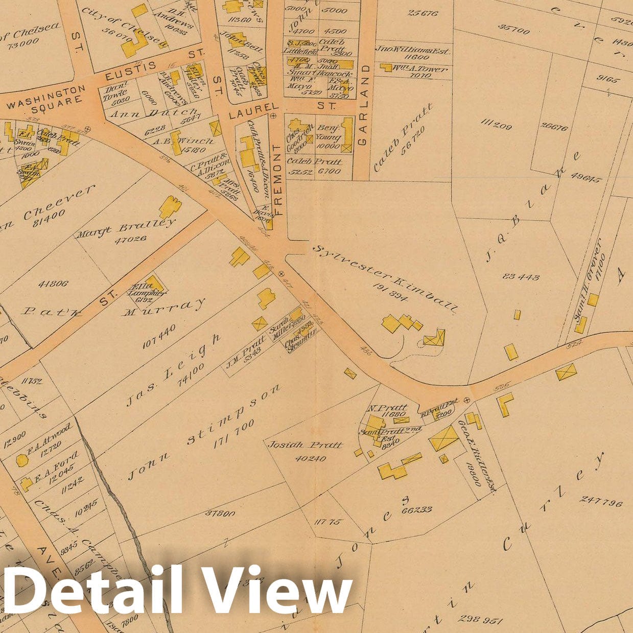 Historic Map : Atlas City of Chelsea and the Towns of Revere and Winthrop 1886 Plate H , Vintage Wall Art