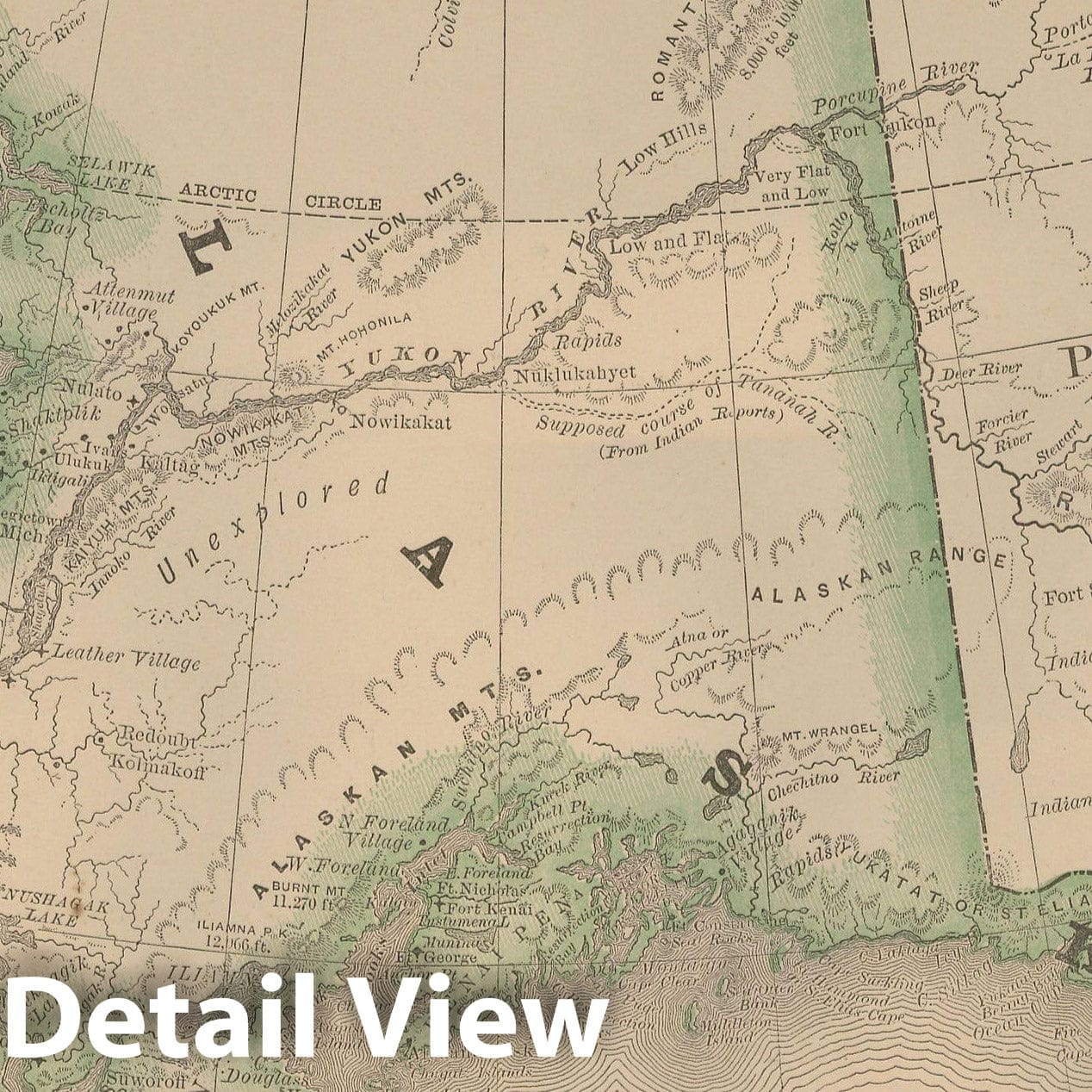 Historic Map : Alaska 1877 , Business Atlas of the USA , Vintage Wall Art