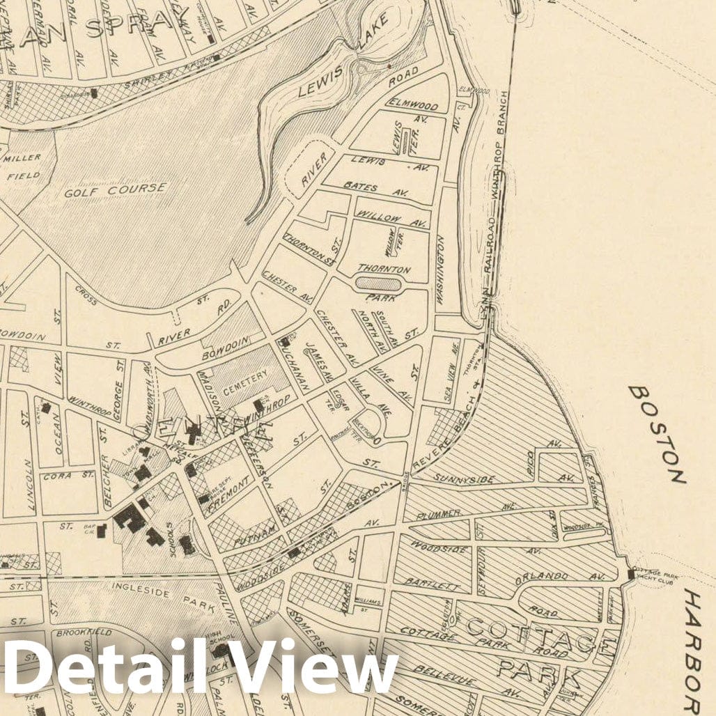 Historic Map : Winthrop 1937 , Vintage Wall Art