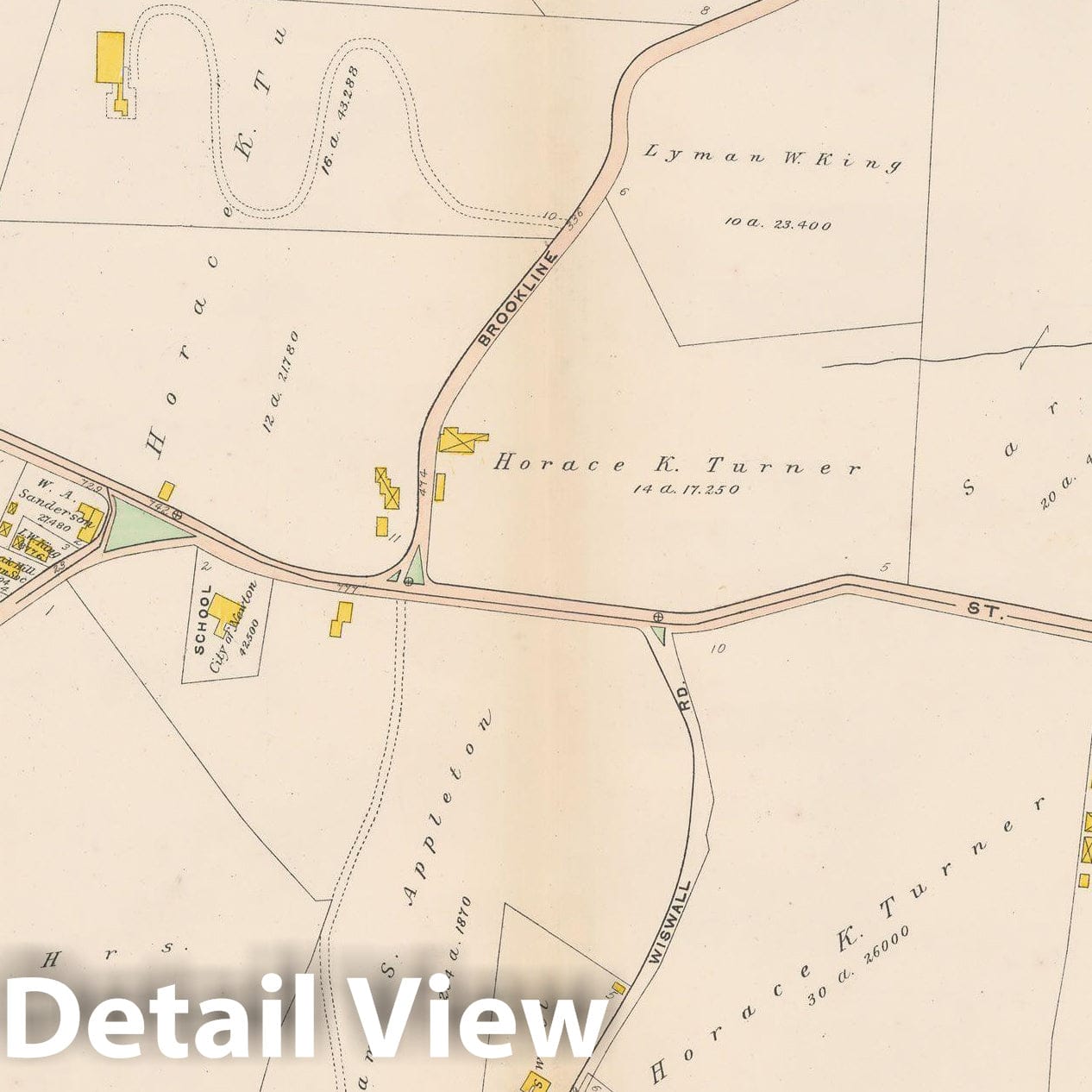 Historic Map : Atlas of Newton, Newton 1907 Plate 029 , Vintage Wall Art