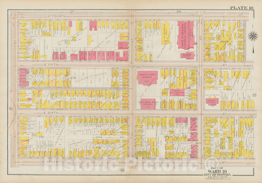 Historic Map : Atlas City of Boston: South Boston 1919 Plate 018 , Vintage Wall Art