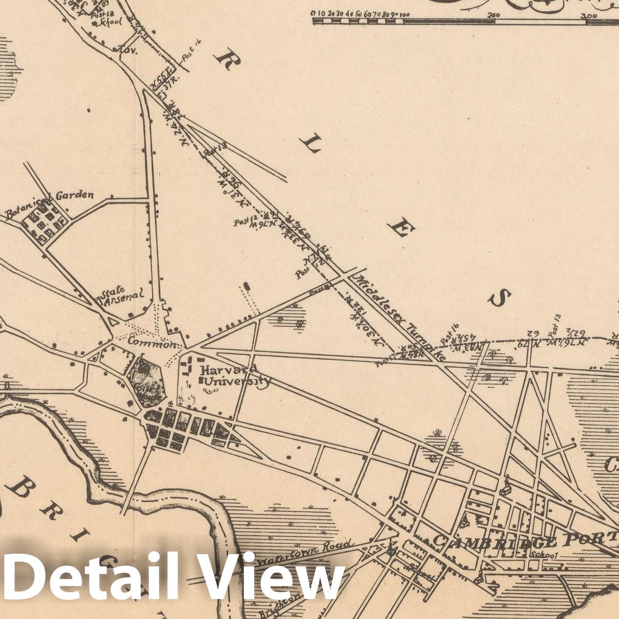 Historic Map : Cambridge 1830 , Vintage Wall Art