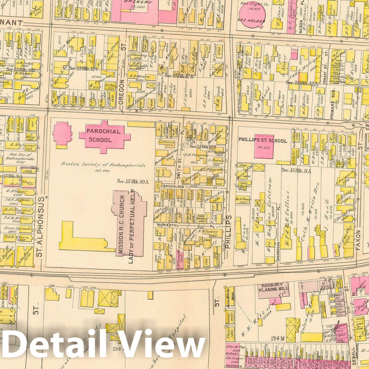 Historic Map : Atlas City of Boston Proper 1895 Plate 022 , Vintage Wall Art
