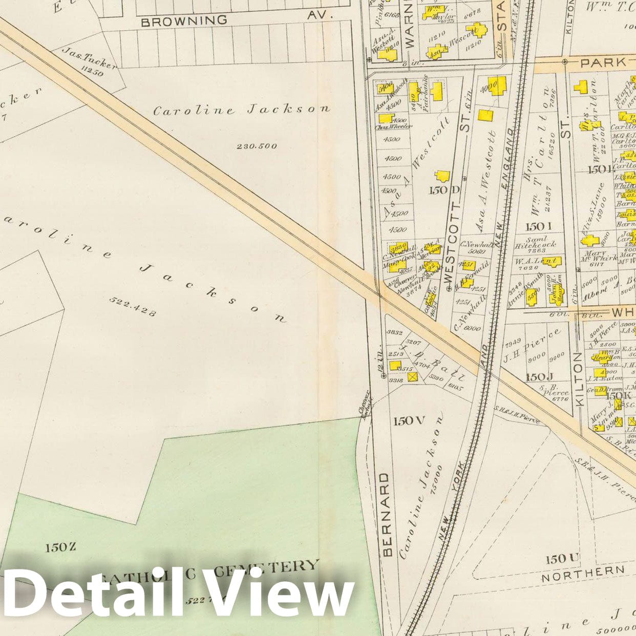Historic Map : Atlas City of Boston, Vol. 5, Dorchester, Dorchester 1889 Plate 023 , Vintage Wall Art