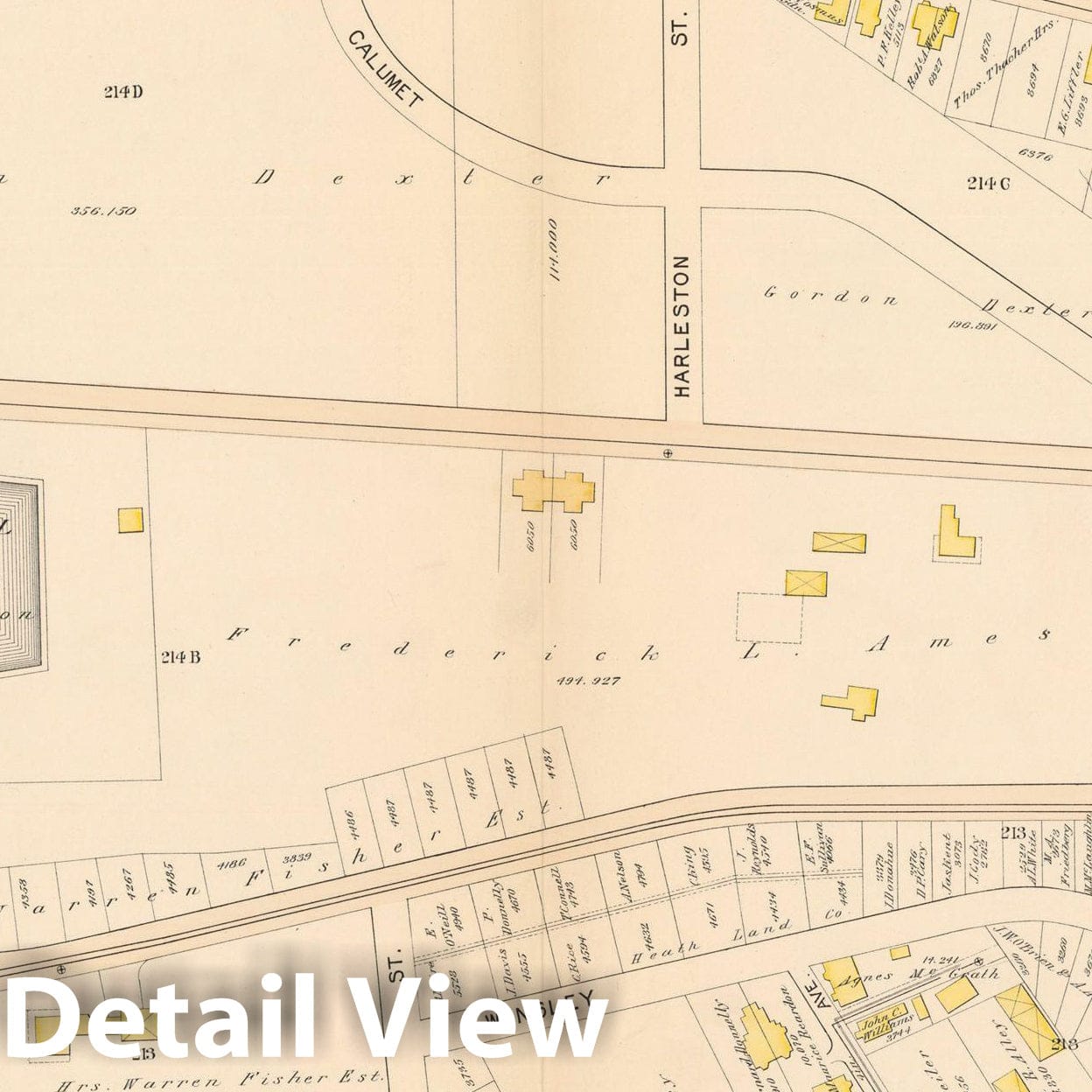 Historic Map : Boston 1895 Plate 033 , Atlas City of Boston Proper & Roxbury , Vintage Wall Art