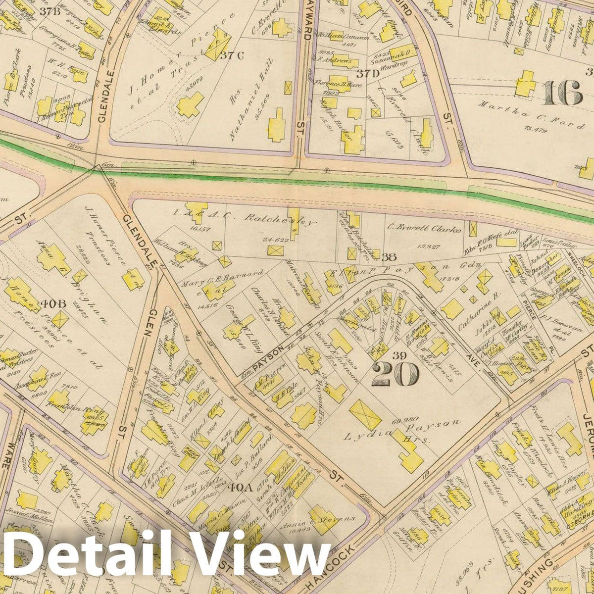 Historic Map : Atlas City of Boston, Vol. 5, Dorchester, Dorchester 1898 Plate 006 , Vintage Wall Art