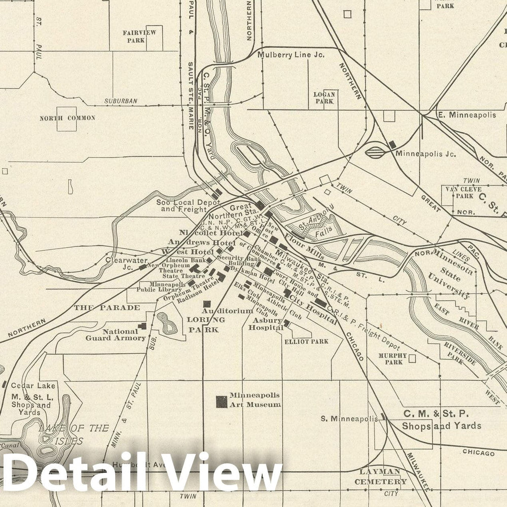 Historic Map : Commercial Atlas of America, 56th Edition, Minneapolis 1925 , Vintage Wall Art