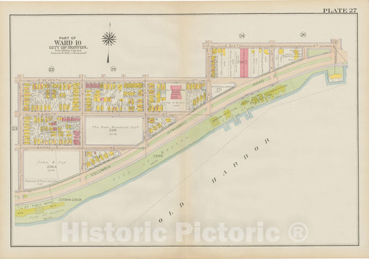 Historic Map : Atlas City of Boston: South Boston 1919 Plate 027 , Vintage Wall Art