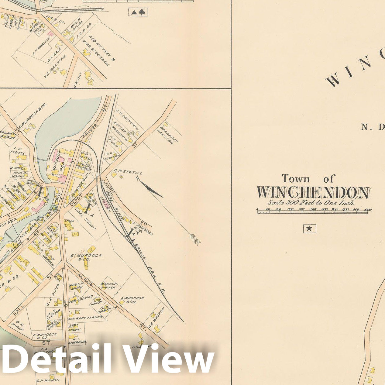 Historic Map : New Topo Atlas County of Worcester, Royalston & Winchendon 1898 Plate 054 , Vintage Wall Art