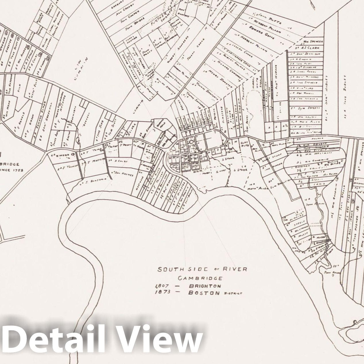 Historic Map : Cambridge 1639 , Vintage Wall Art