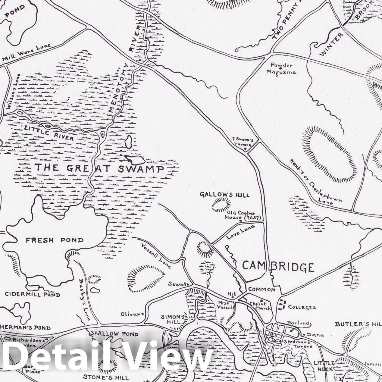 Historic Map : Belmont & Cambridge & Medford & Somerville & Watertown 1925 , Vintage Wall Art