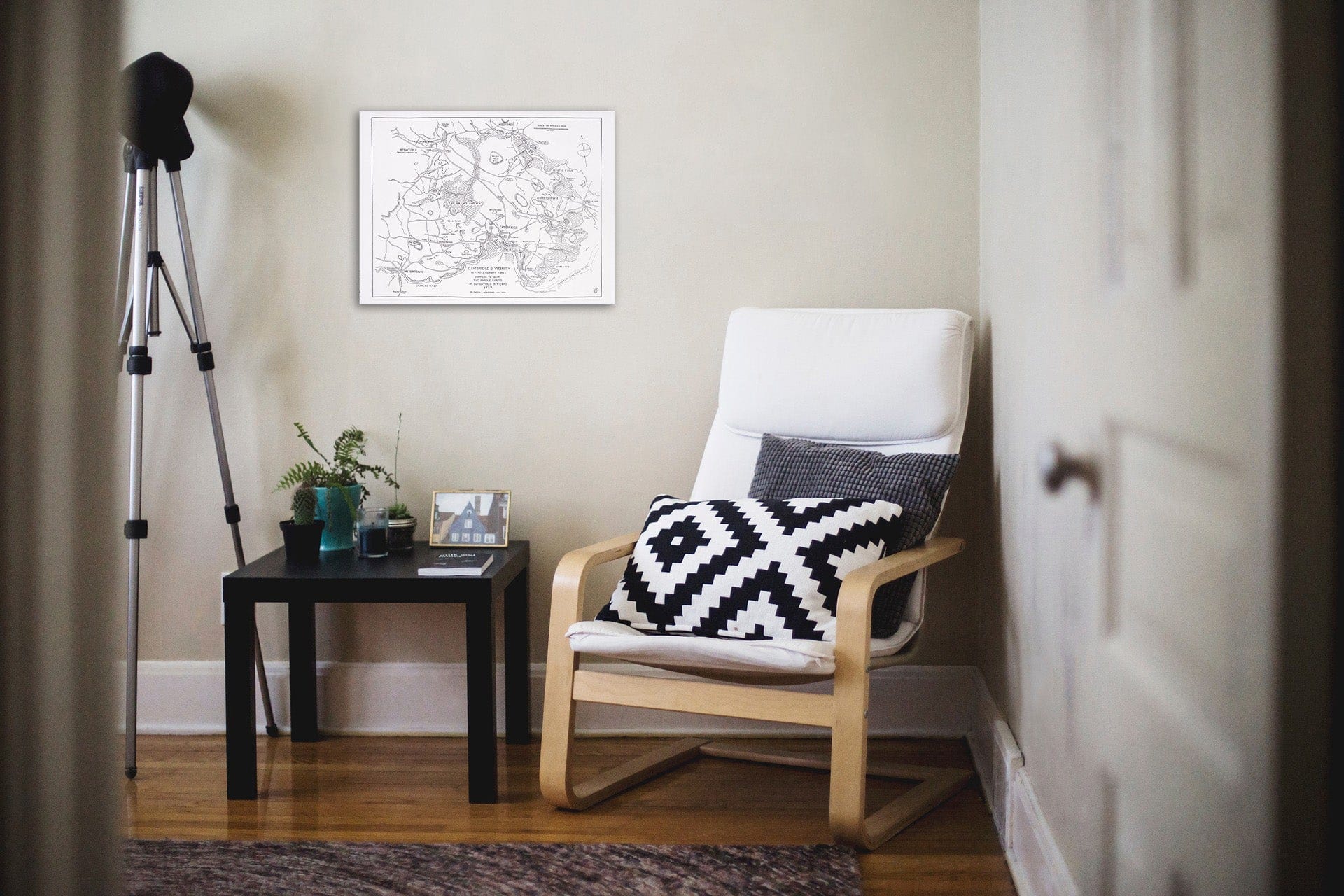Historic Map : Belmont & Cambridge & Medford & Somerville & Watertown 1925 , Vintage Wall Art