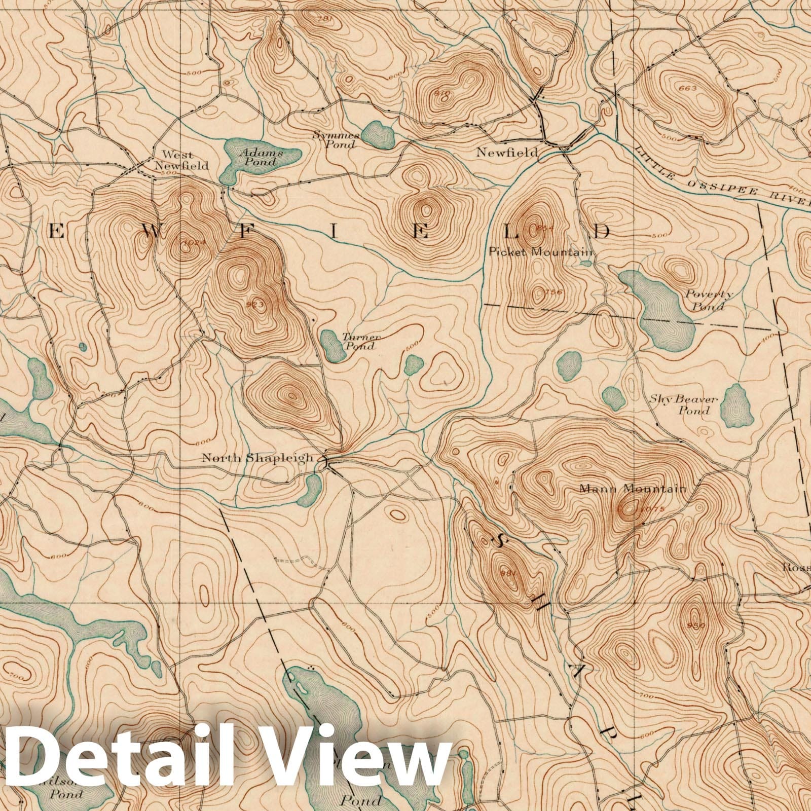 Historic Map : Atlas of Maine 1905, Acton & Limerick & Newfield & North Shapleigh 1905 Topographic Map , Vintage Wall Art