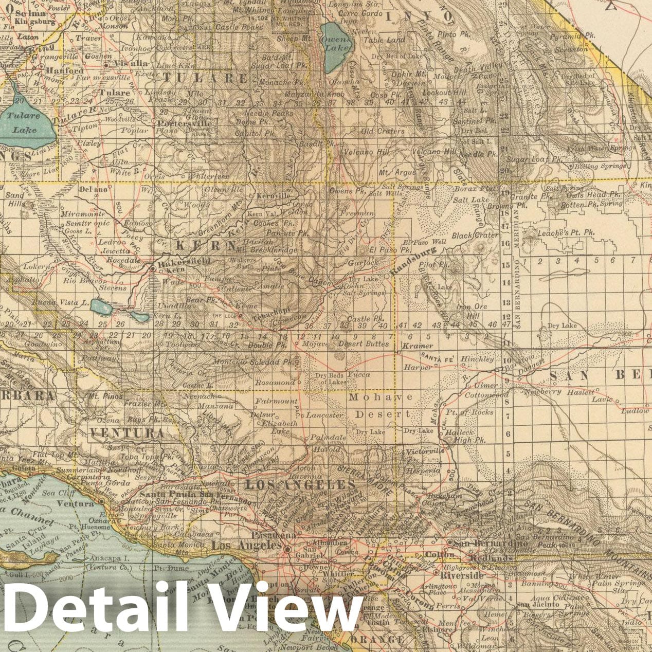 Historic Map : California 1914 , Century Atlas of the World, Vintage Wall Art