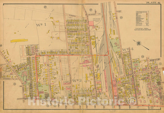 Historic Map : Atlas City of Springfield and The Town of Longmeadow 1910 Plate 016 , Vintage Wall Art