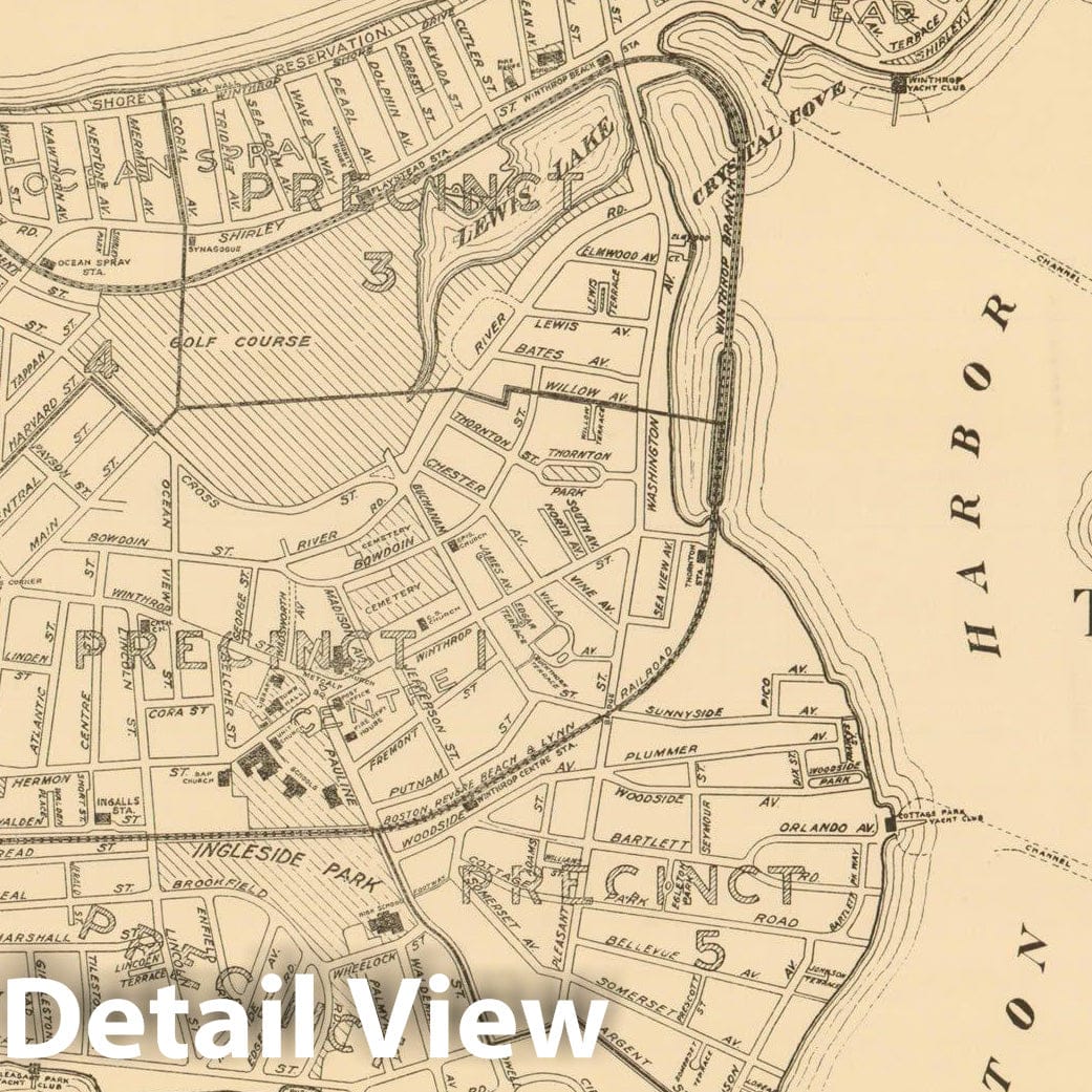 Historic Map : Winthrop 1931 , Vintage Wall Art