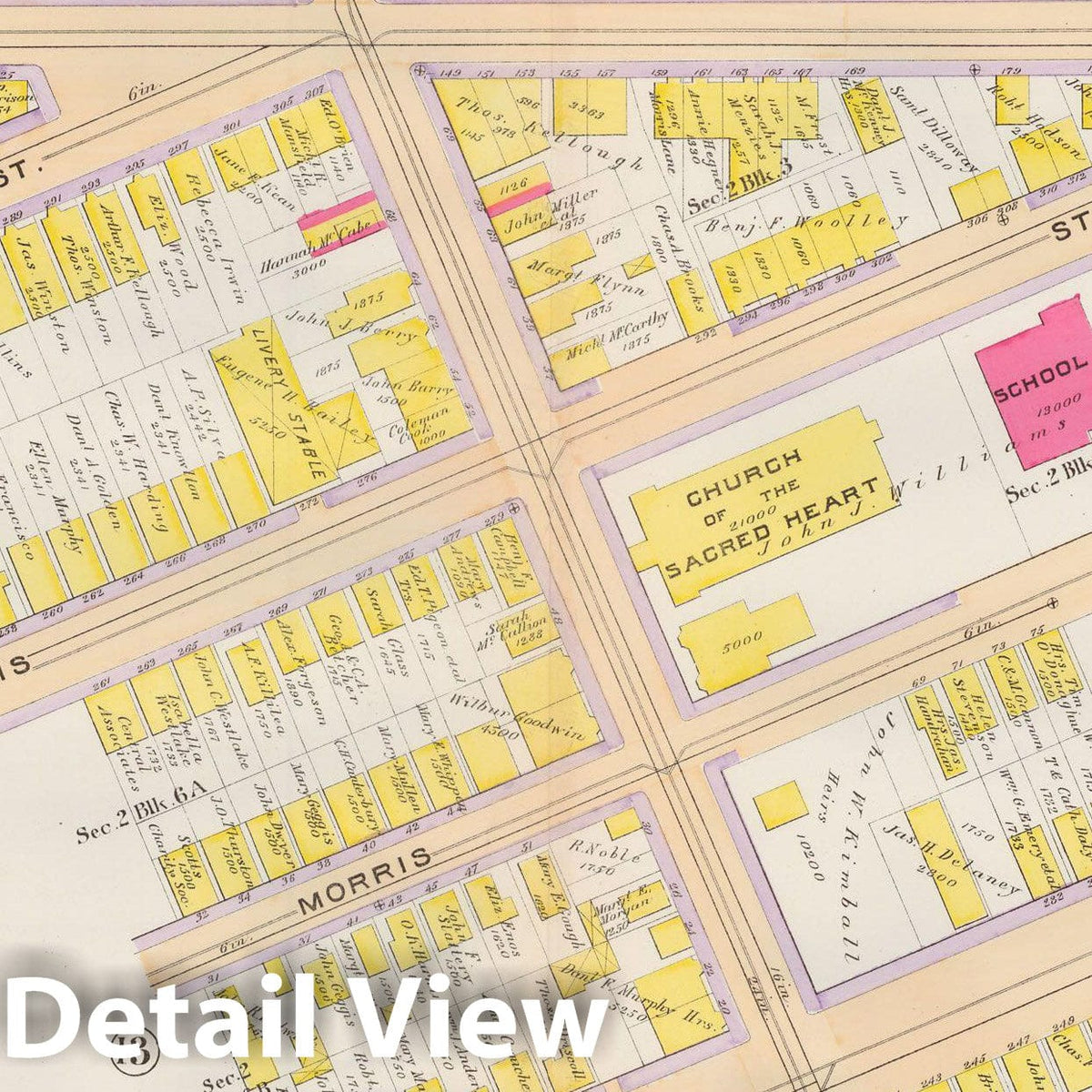 Historic Map : Atlas City of Boston, Vol. 9, East Boston 1892 Plate 014 , Vintage Wall Art