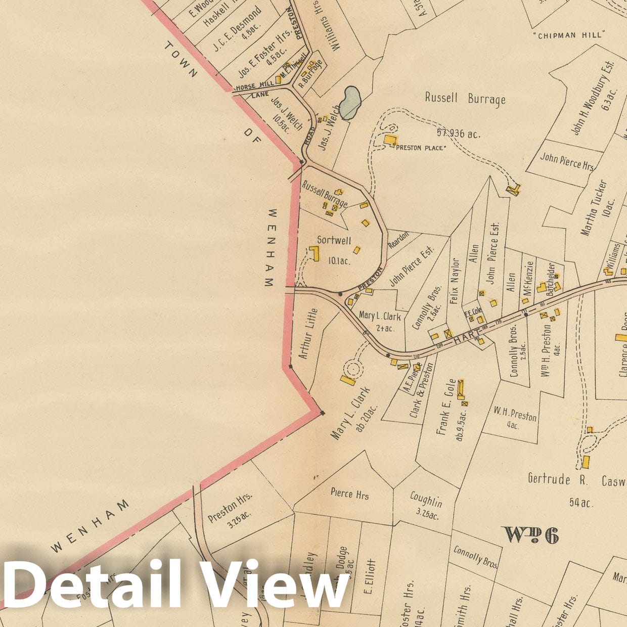 Historic Map : Atlas North Shore, Beverly to Magnolia, Essex County, Beverly 1919 Plate 013 , Vintage Wall Art