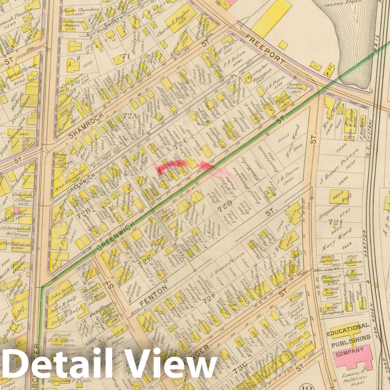 Historic Map : Atlas City of Boston, Vol. 5, Dorchester, Dorchester 1898 Plate 010 , Vintage Wall Art