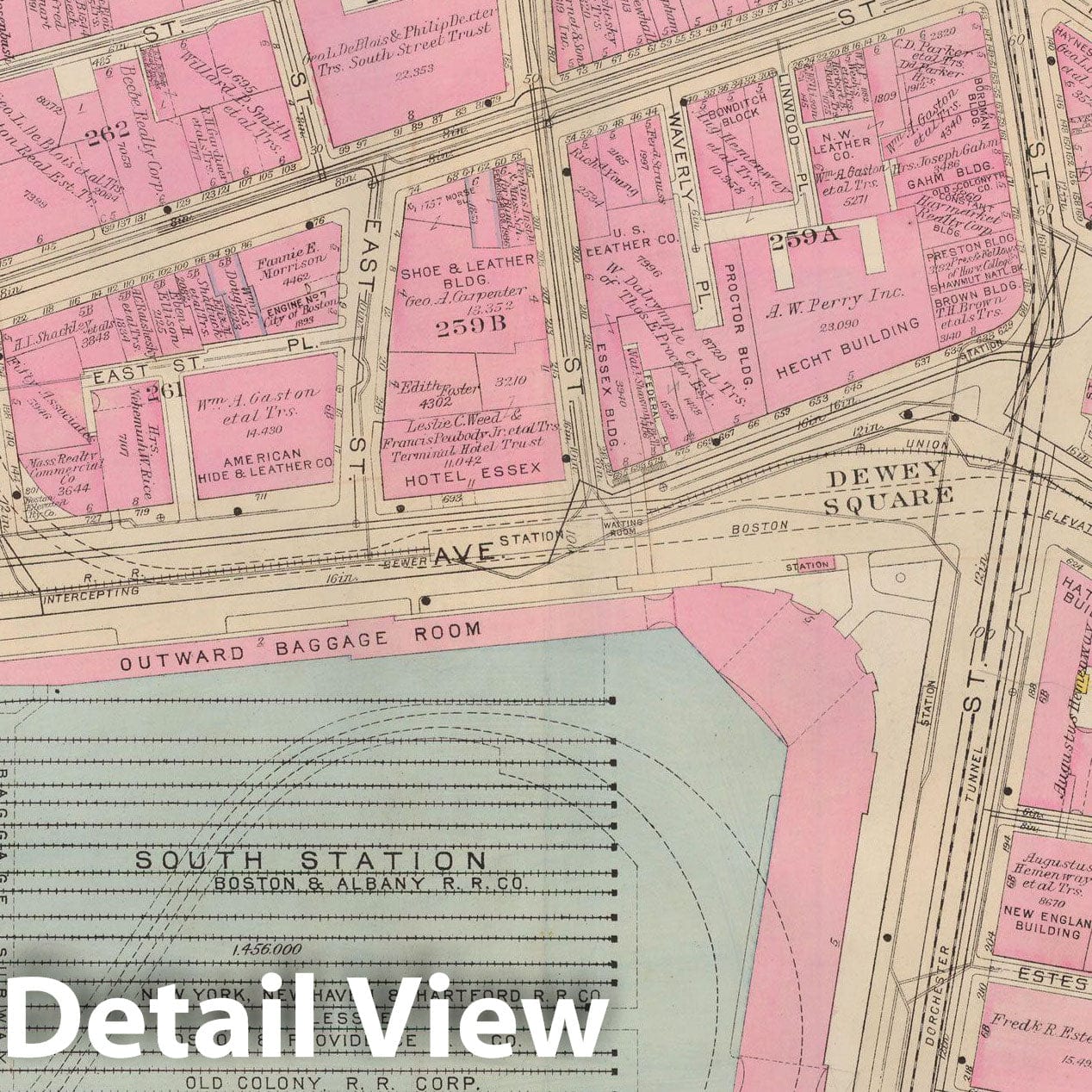 Historic Map : Atlas City of Boston: Boston Proper and Back Bay, Boston 1928 Plate 012 , Vintage Wall Art