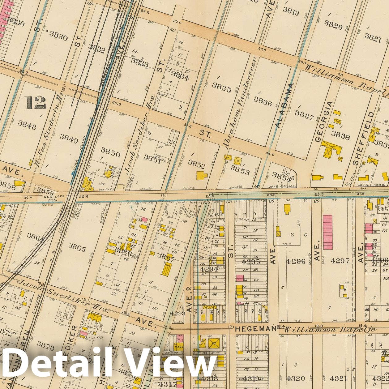 Historic Map : Vol. 1, Brooklyn 1908 Plate 042 , Atlas Borough of Brooklyn , Vintage Wall Art