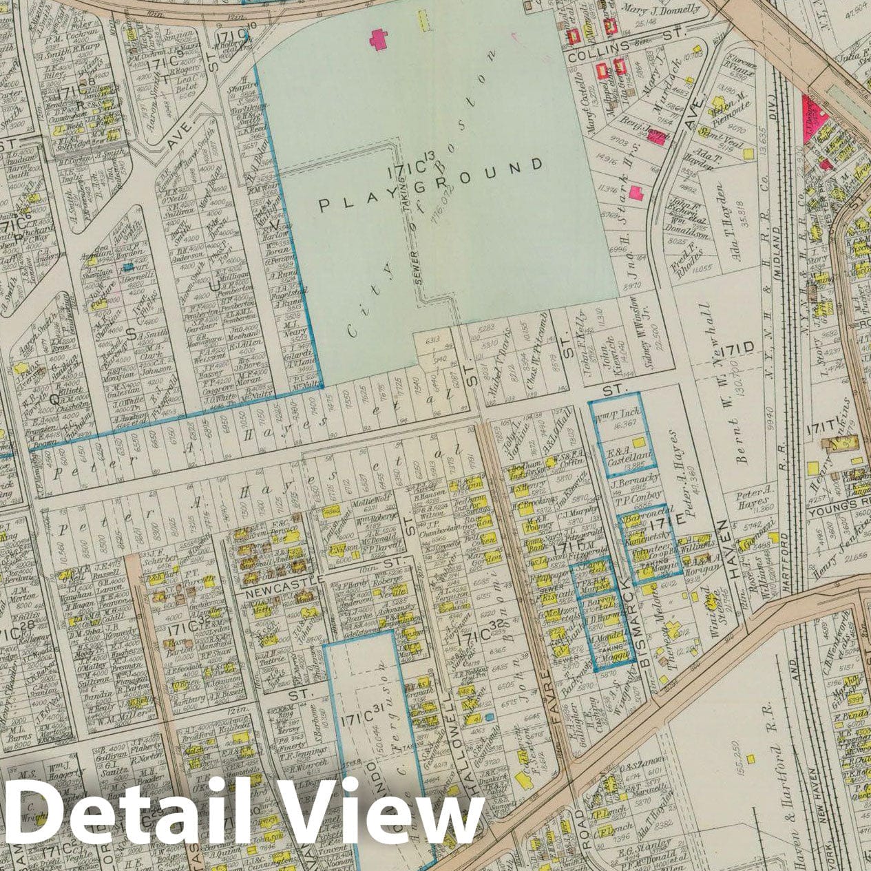 Historic Map : Atlas City of Boston, Dorchester, Dorchester 1933 Plate 039 , Vintage Wall Art
