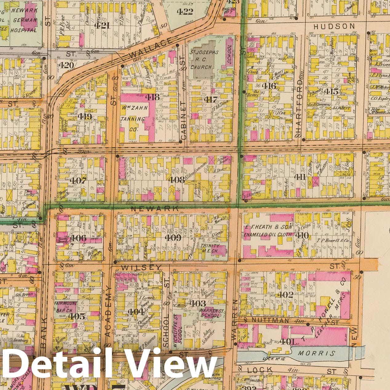 Historic Map : Atlas City of Newark, Newark 1901 Plate 021 , Vintage Wall Art