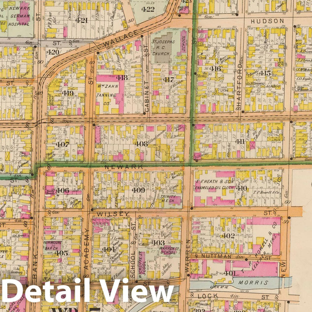 Historic Map : Atlas City of Newark, Newark 1901 Plate 021 , Vintage Wall Art
