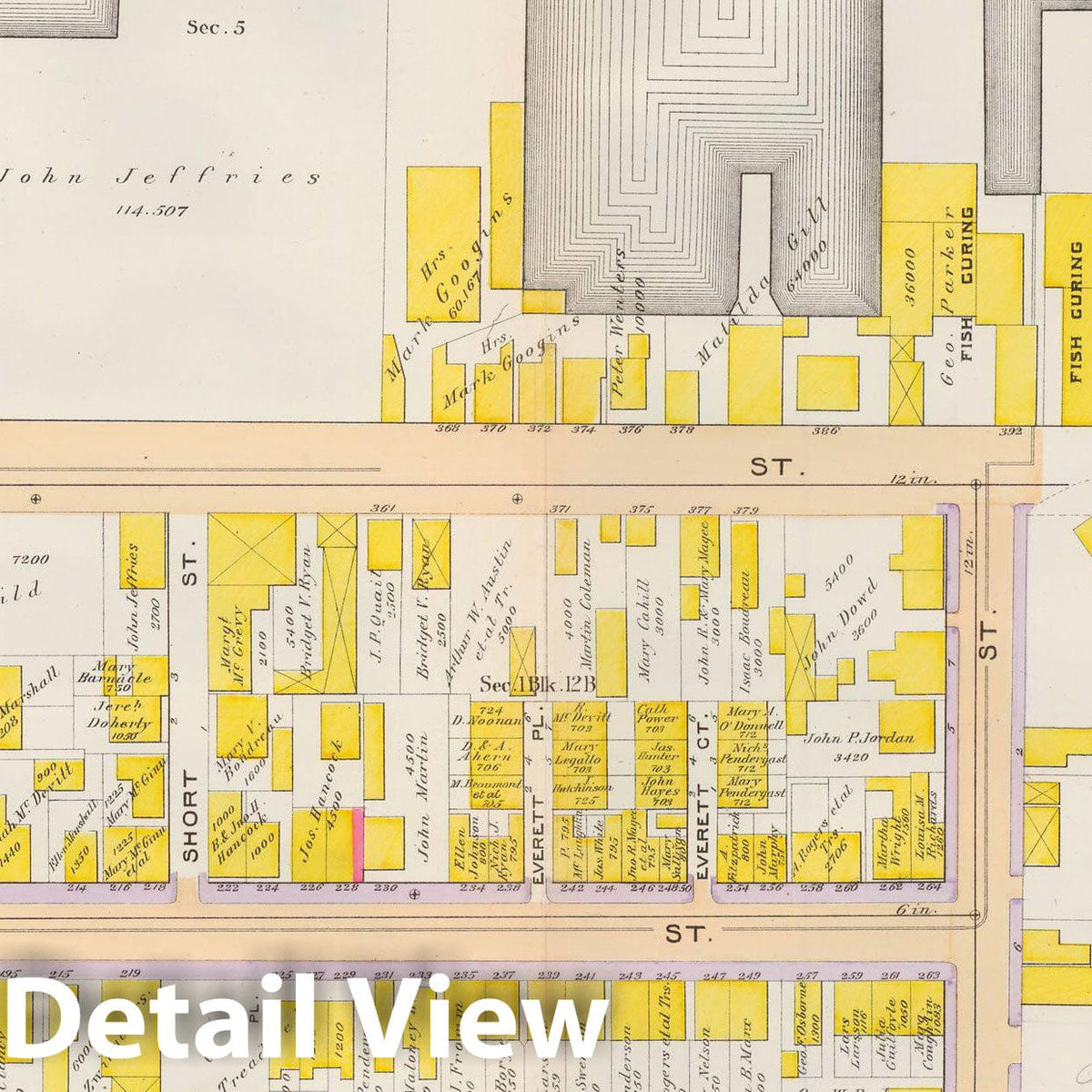 Historic Map : Atlas City of Boston, Vol. 9, East Boston 1892 Plate 006 , Vintage Wall Art