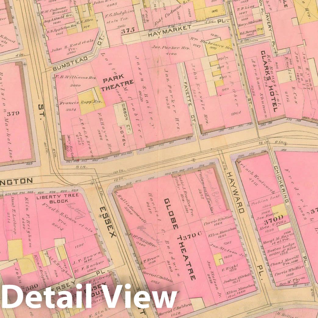 Historic Map : Atlas City of Boston, City Proper, Vol. I, Boston 1888 Plate 029 , Vintage Wall Art