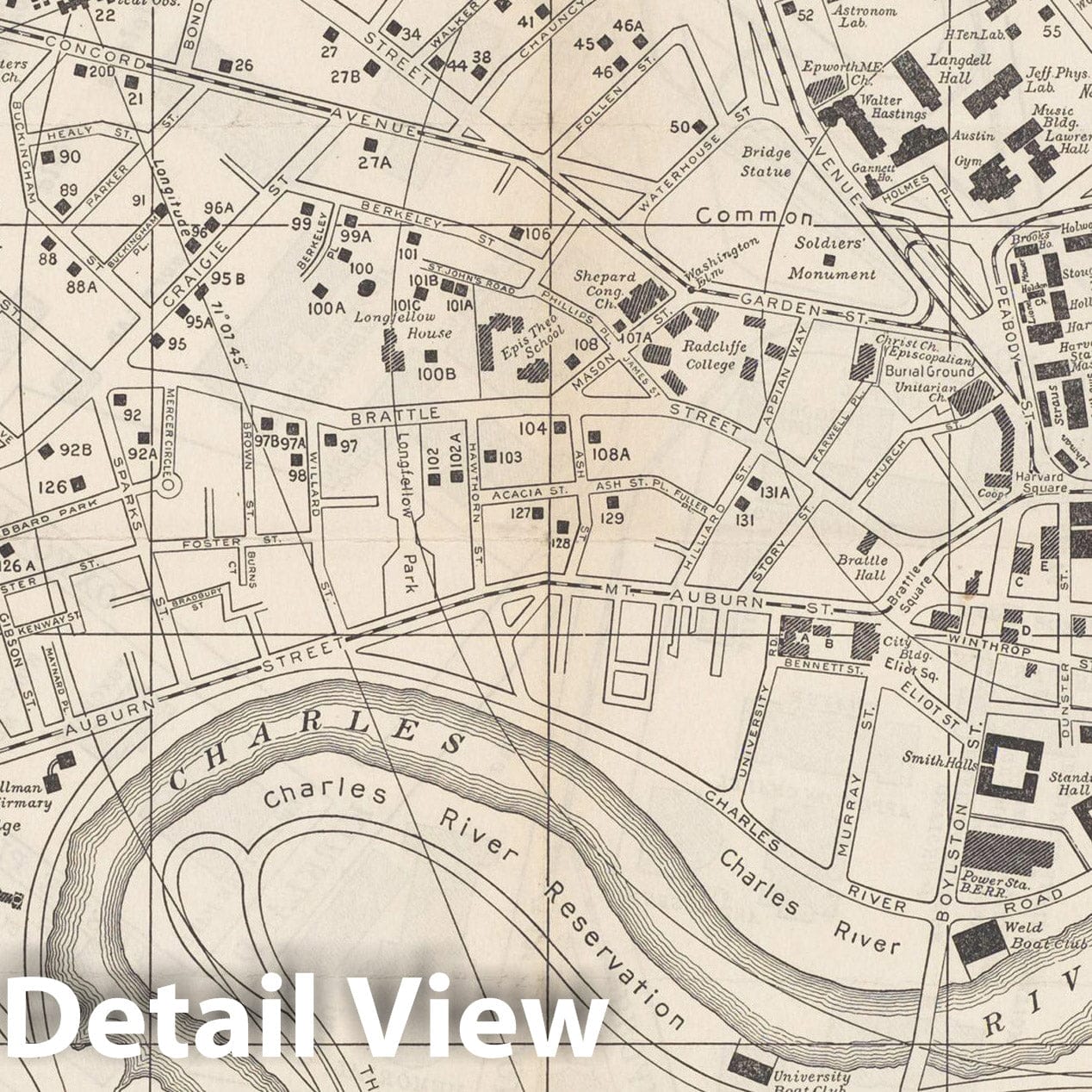 Historic Map : Cambridge 1925 , Vintage Wall Art