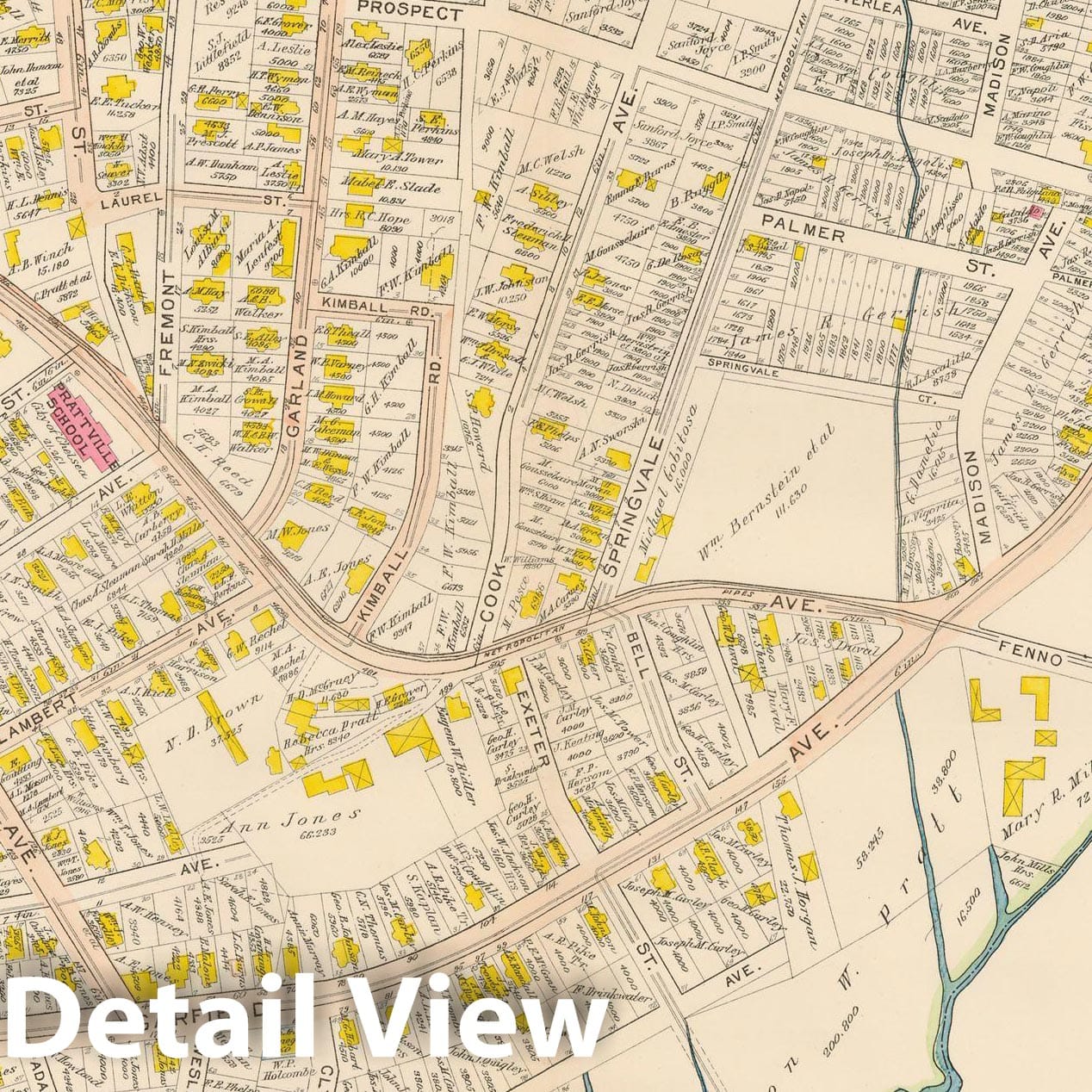 Historic Map : Atlas of Chelsea, Revere and Winthrop, Chelsea 1914 Plate 009 , Vintage Wall Art