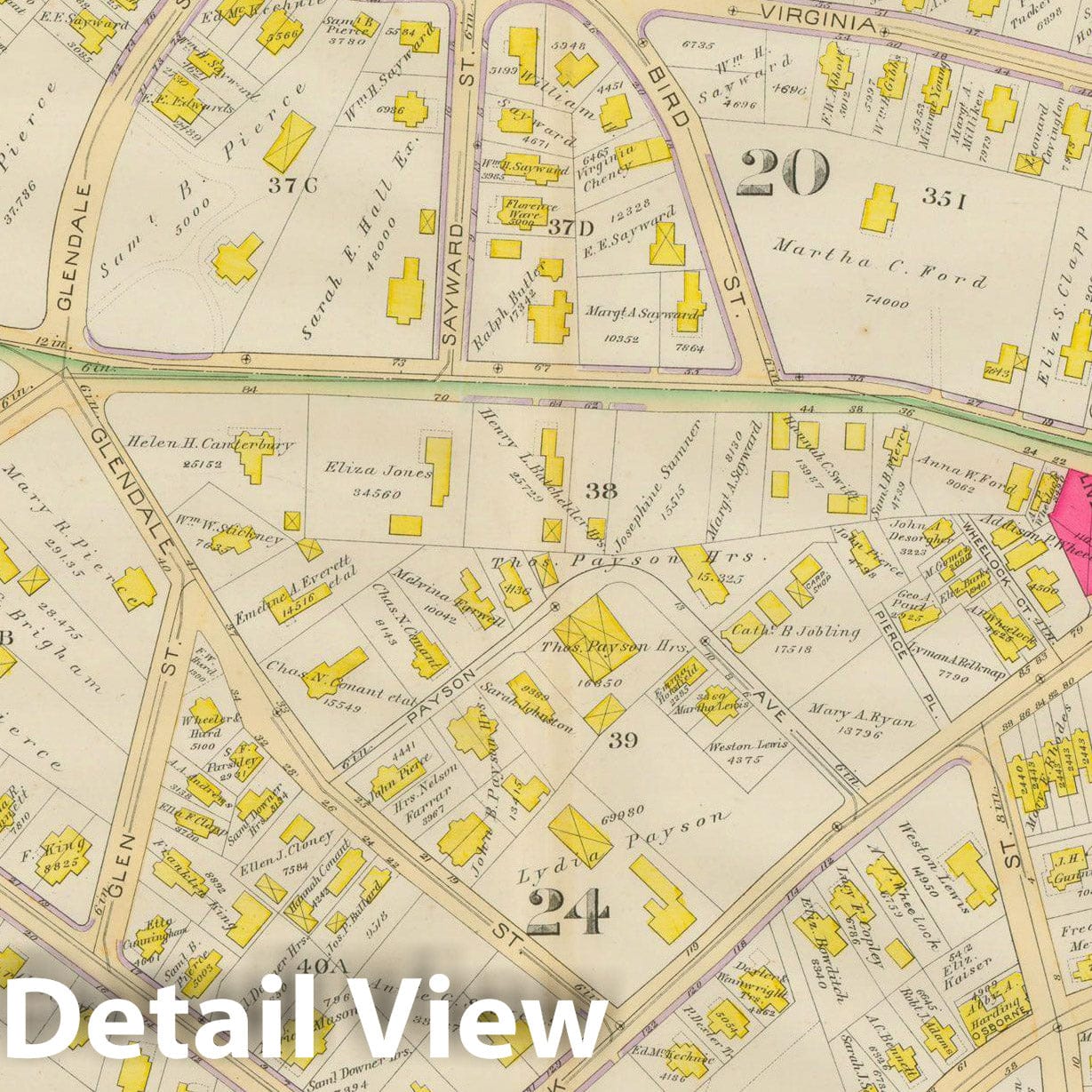 Historic Map : Atlas City of Boston, Vol. 5, Dorchester, Dorchester 1889 Plate 002 , Vintage Wall Art