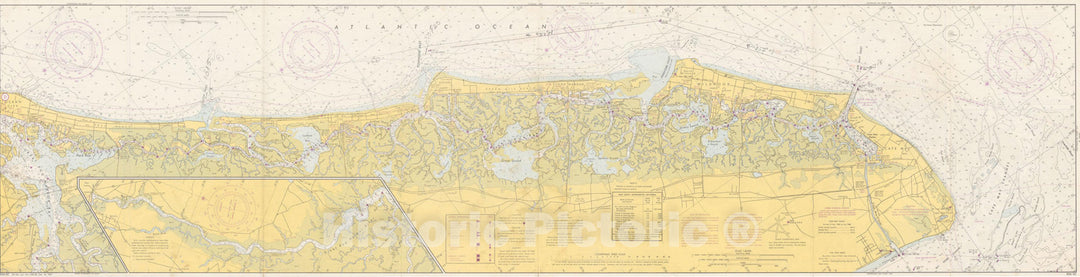 Historic Map : Little Egg to Cape May: Part 2 1968 Topographic Map , Vintage Wall Art