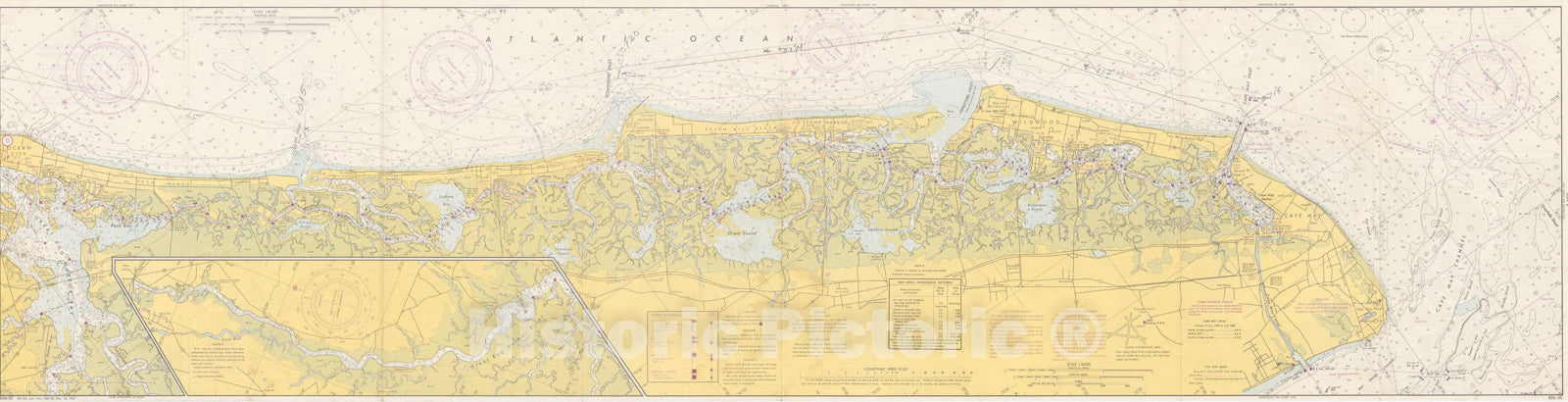 Historic Map : Little Egg to Cape May: Part 2 1968 Topographic Map , Vintage Wall Art