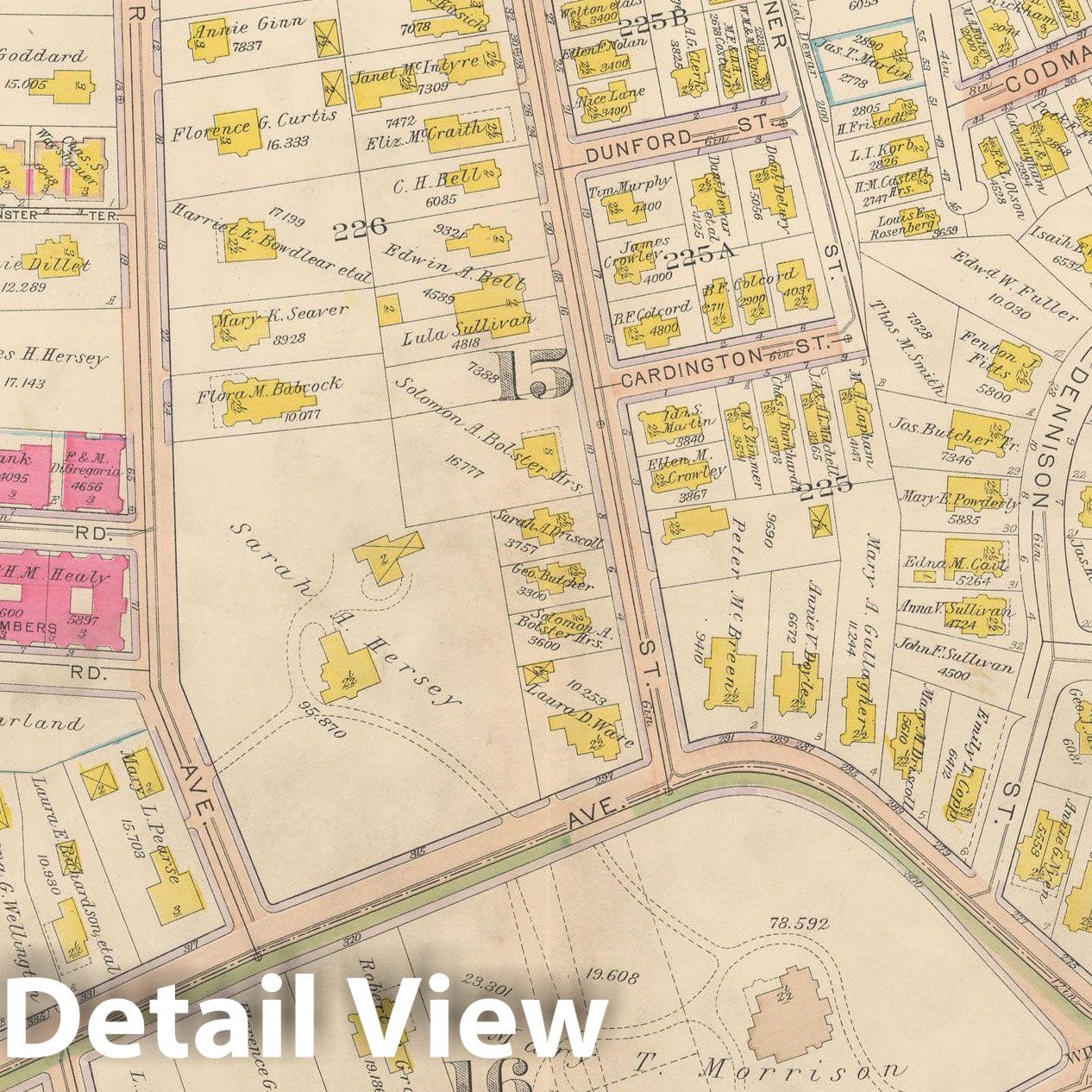 Historic Map : Atlas City of Boston, Roxbury, Roxbury 1915 Plate 026 , Vintage Wall Art
