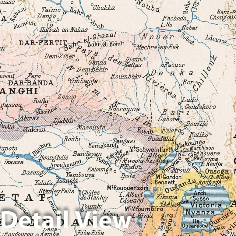 East Africa, Great Lakes Region, 1900 - Historical Map Print