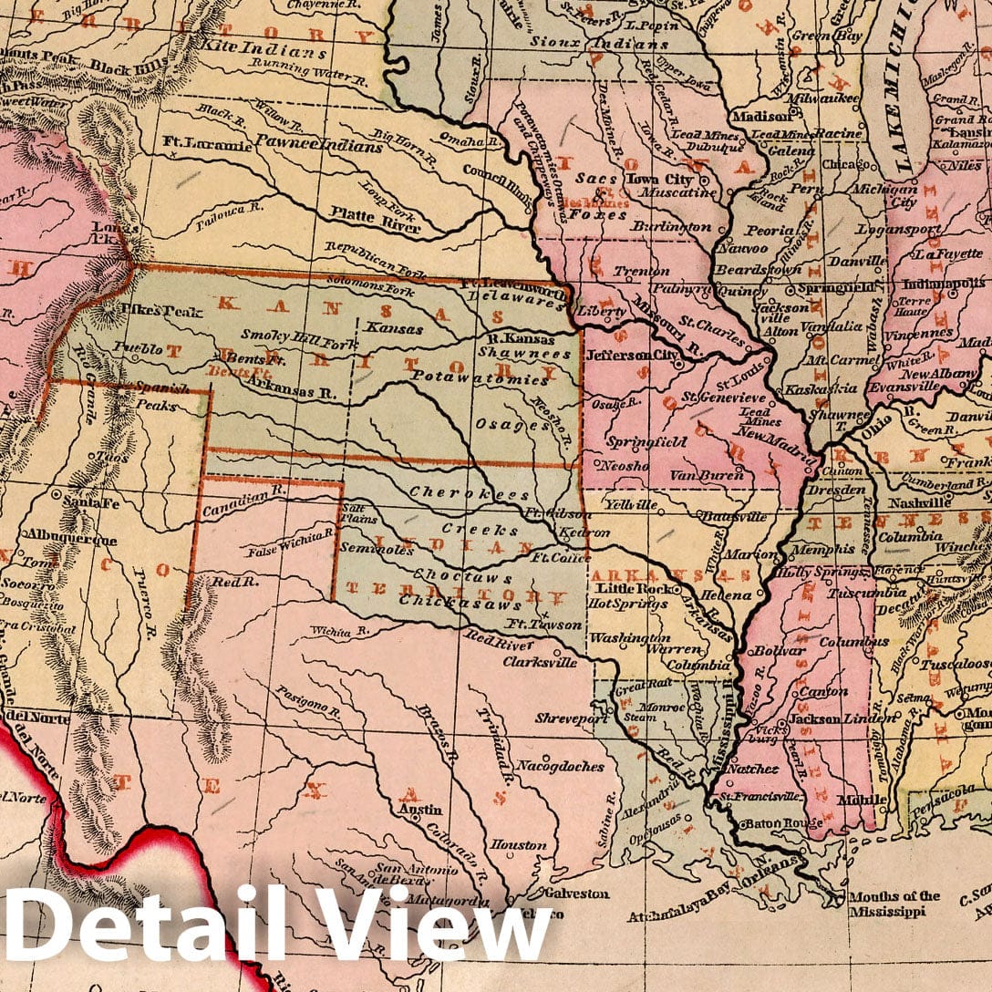 United States, 1856 - Historical Map Print from Morse's General Atlas