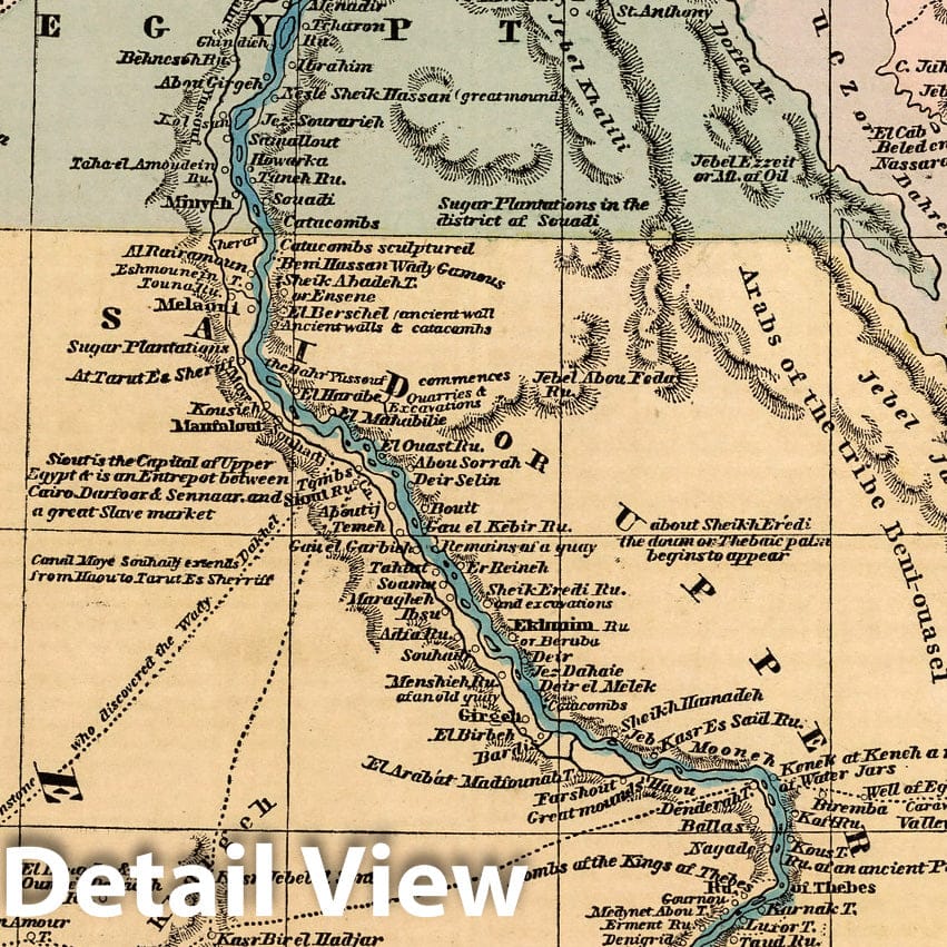 Egypt and Nubia, 1856 - Historical Map Print from Morse's General Atlas